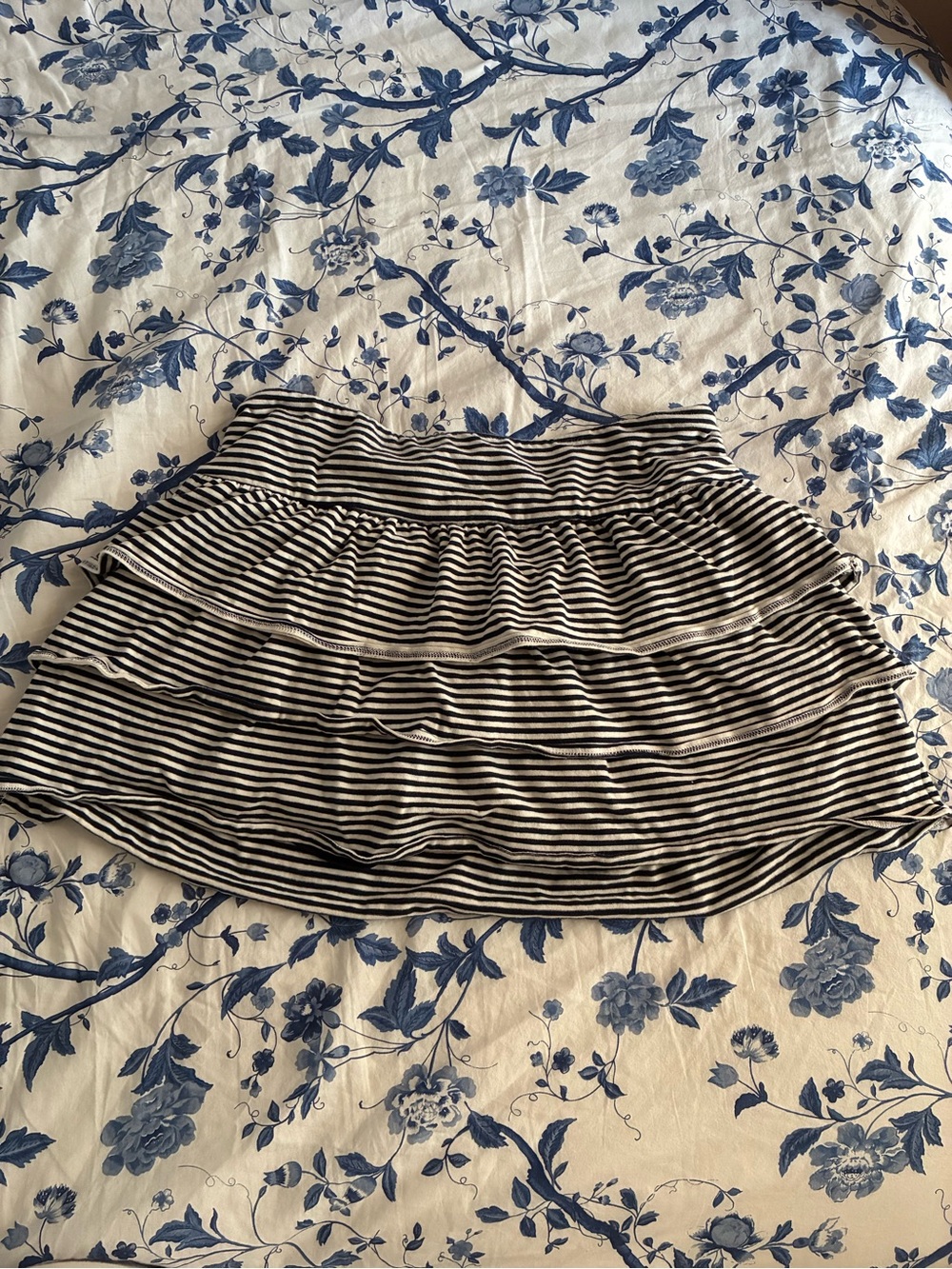 Hollister Striped Ruffle Skirt